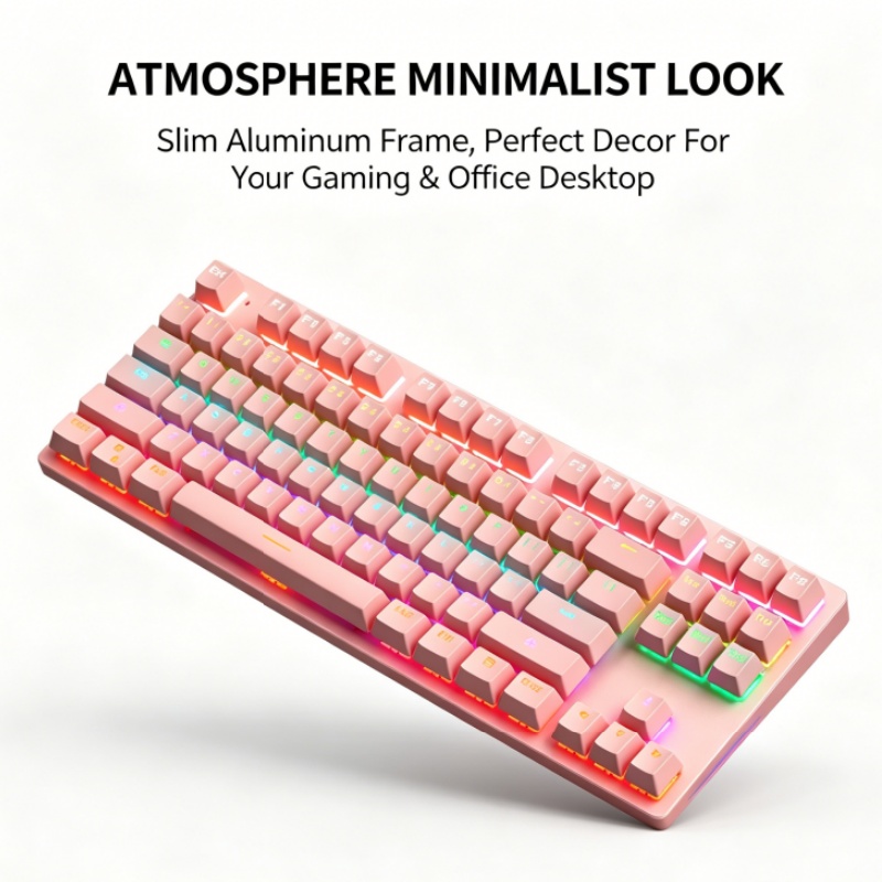 Gaming Keyboard K300 - BAJEAL K300 87키 유선 기계식 키보드(블루