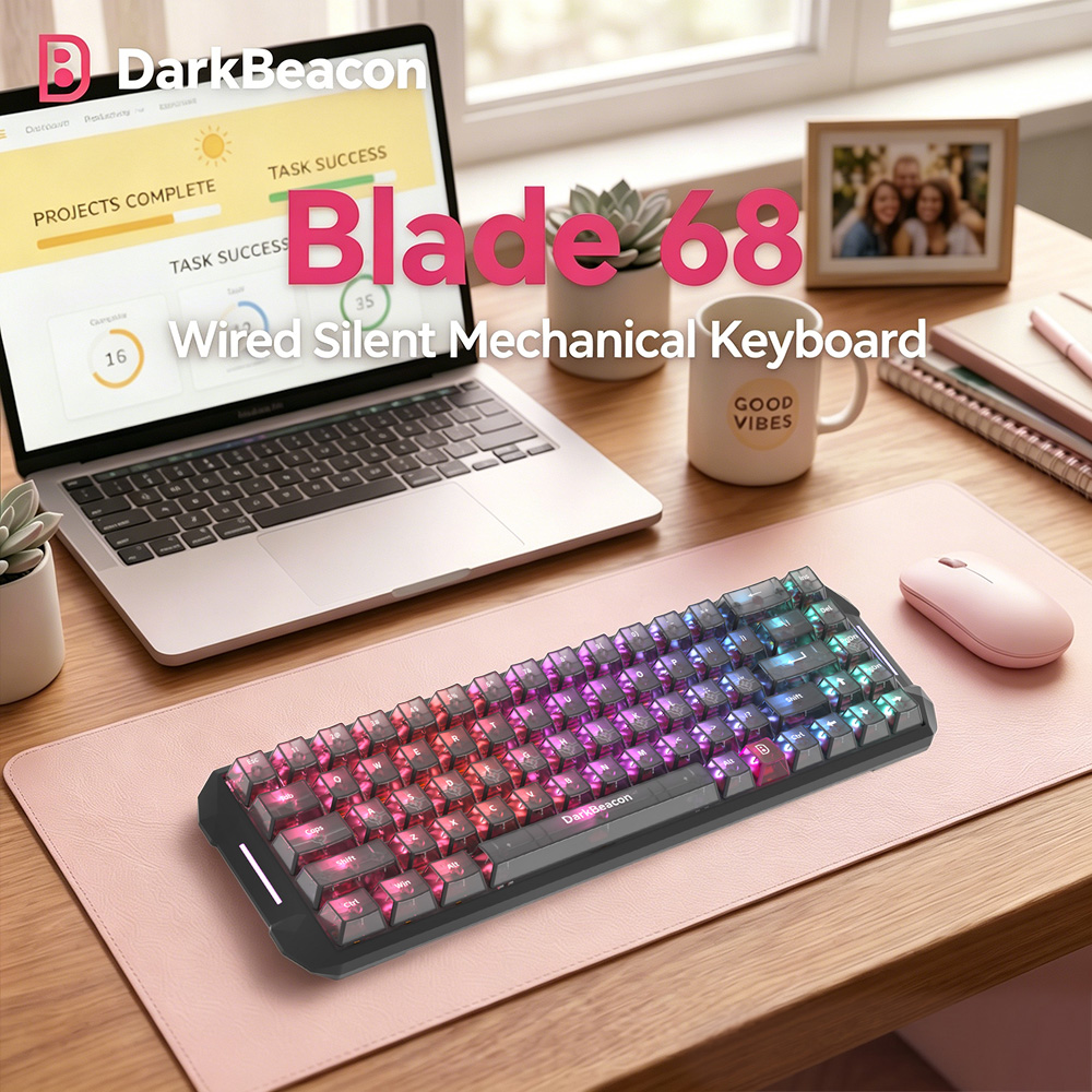 Gaming Keyboard That Is Quiet - DarkBeacon Blade 68 유선 무소음 기계식