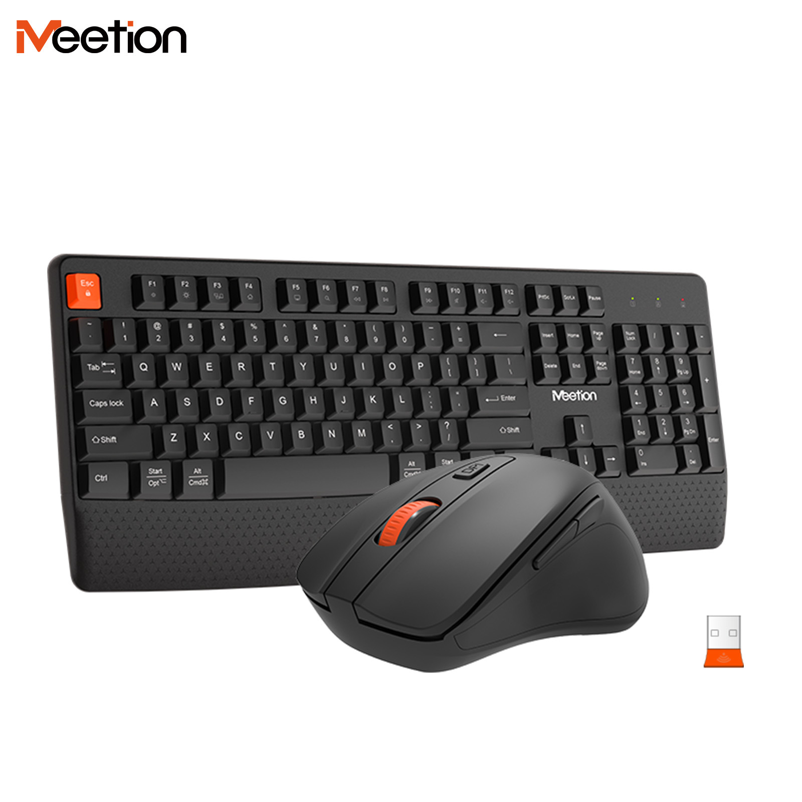 Gaming Keyboard No Noise - 2.4G 무선 키보드 마우스 세트 1600DPI