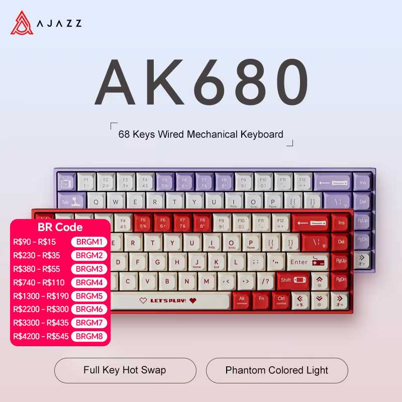 Gaming Keyboard Mini Mechanical - AJAZZ AK680 65% 유선 게이밍 기계식
