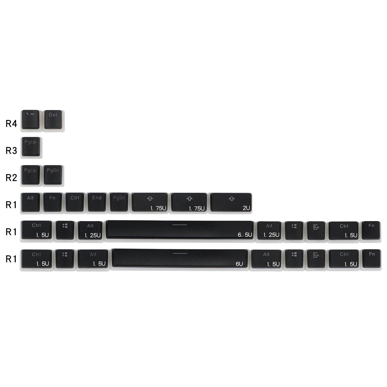 Gaming Keyboard Corsair - Pudding PBT Doubleshot 백라이트 키캡 검정색