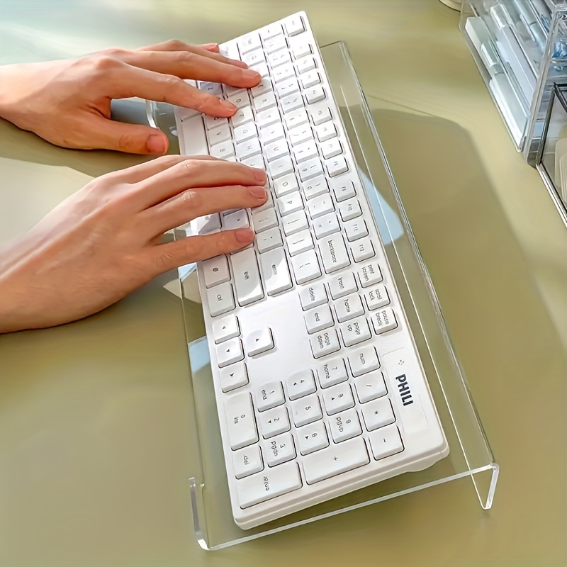 Keyboard Gaming Transparent - 아크릴 키보드 스탠드, 투명한 데스크탑 정리함,