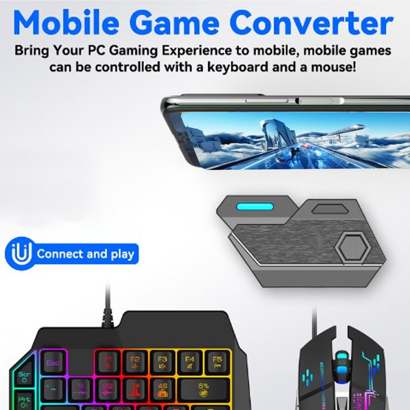 Gaming Keyboard And Mouse Mobile - 모바일 게임 콤보 팩 블루투스 연결