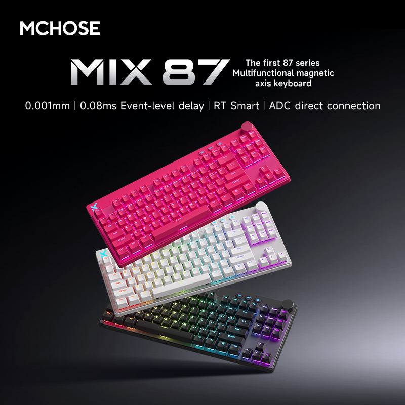 Keyboard Gaming Transparent - Mchose Mix87 마그네틱 스위치 키보드 유선