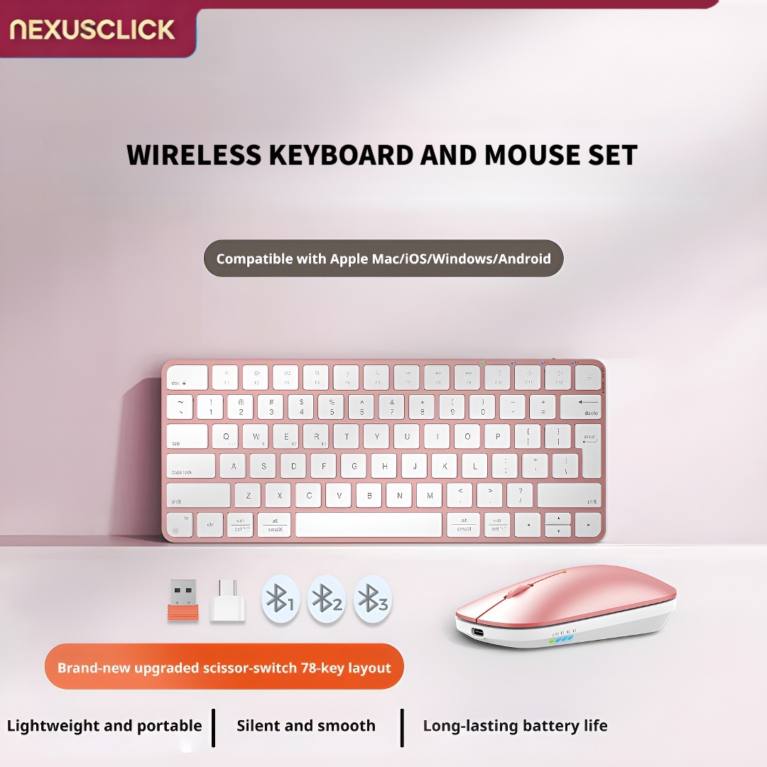 Gaming Keyboard That Is Quiet - NexusClick 울트라 슬림 무선 키보드 마우스
