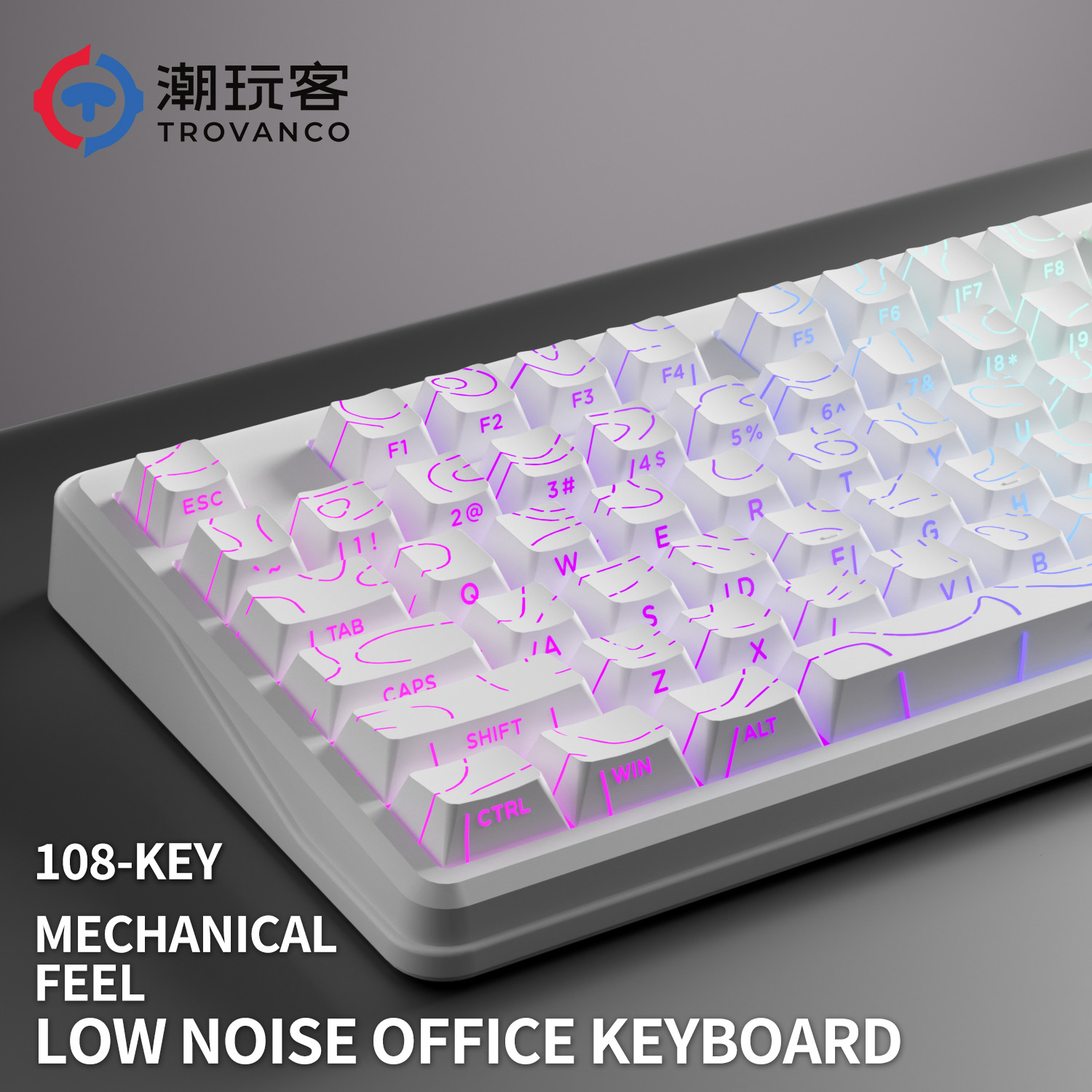 Gaming Keyboard No Noise - V108 Pro 유선 및 무선 키보드