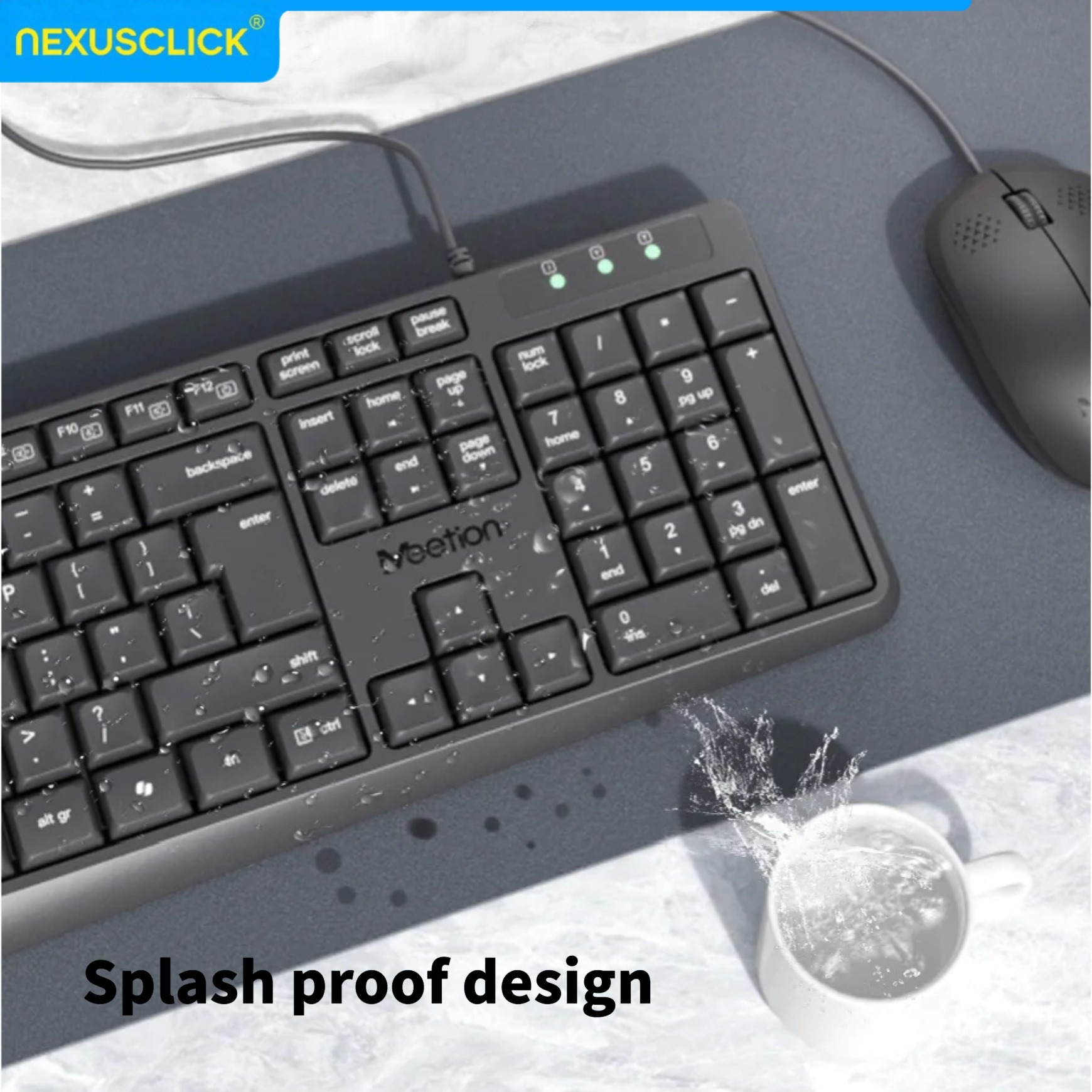 NexusClick 아랍어 영어 유선 키보드 마우스 콤 - Gaming Keyboard That Is Quiet 리뷰 및 가격