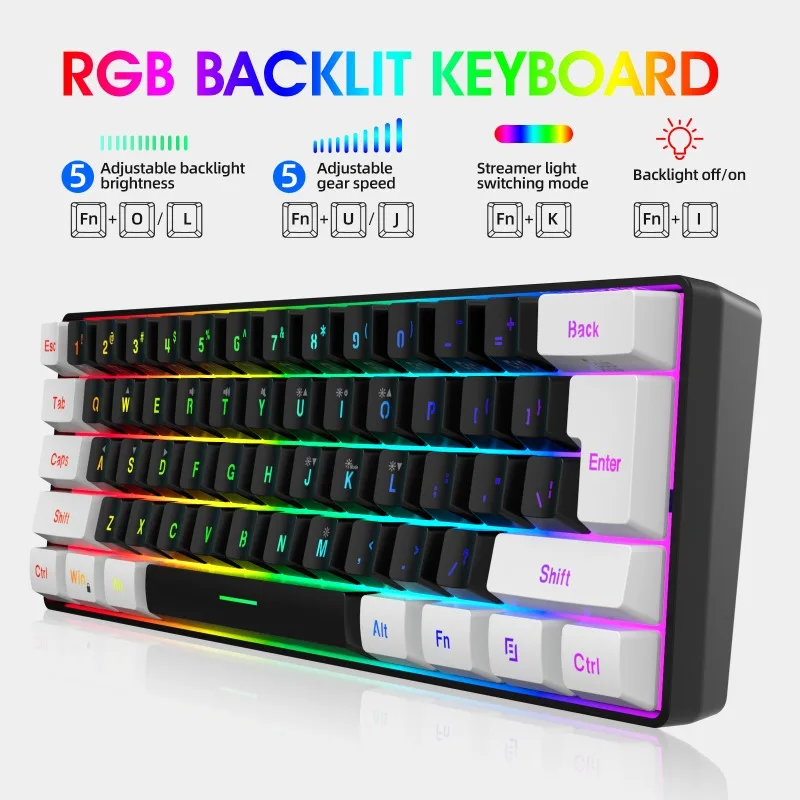 키보드 및 마우스 60% 컴퓨터 게임용 콤보 키트 PC - Gaming Keyboard And Mouse Combo 리뷰 및 가격