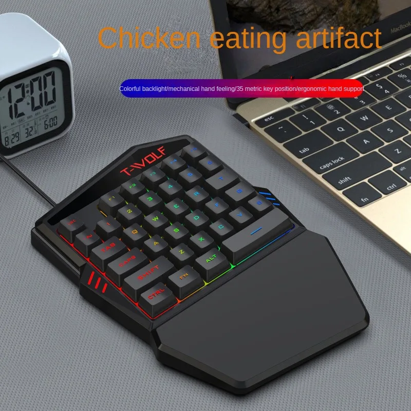 T-WOLF TF900 한 손으로 키보드 왕좌 세트 모 - Gaming Keyboard Hand 리뷰 및 가격