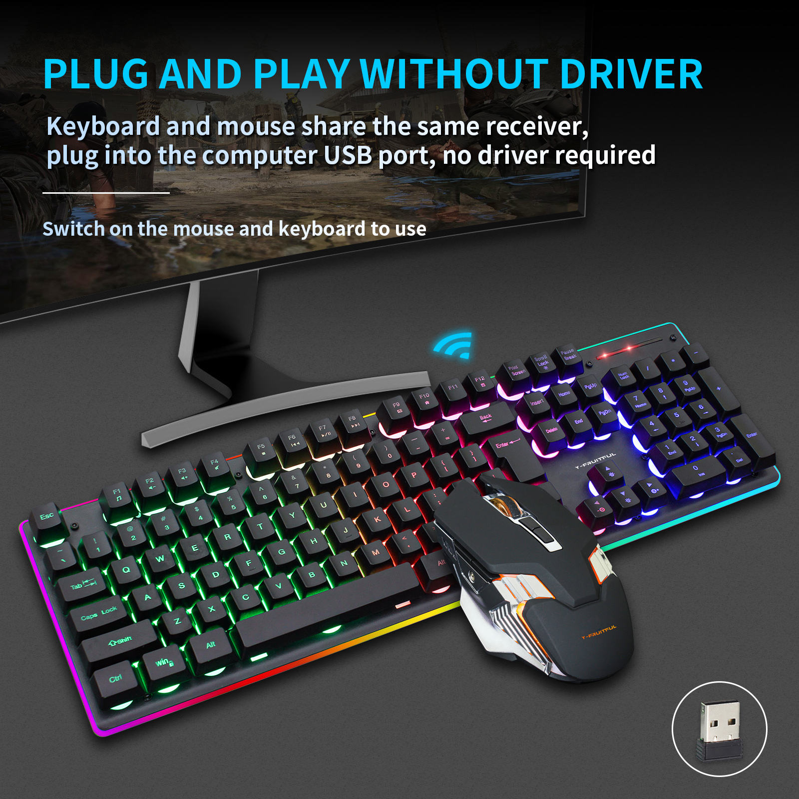104키 RGB 컴퓨터 무선 USB 충전식 게이밍 기계 - Gaming Keyboard And Mouse Combo 리뷰 및 가격