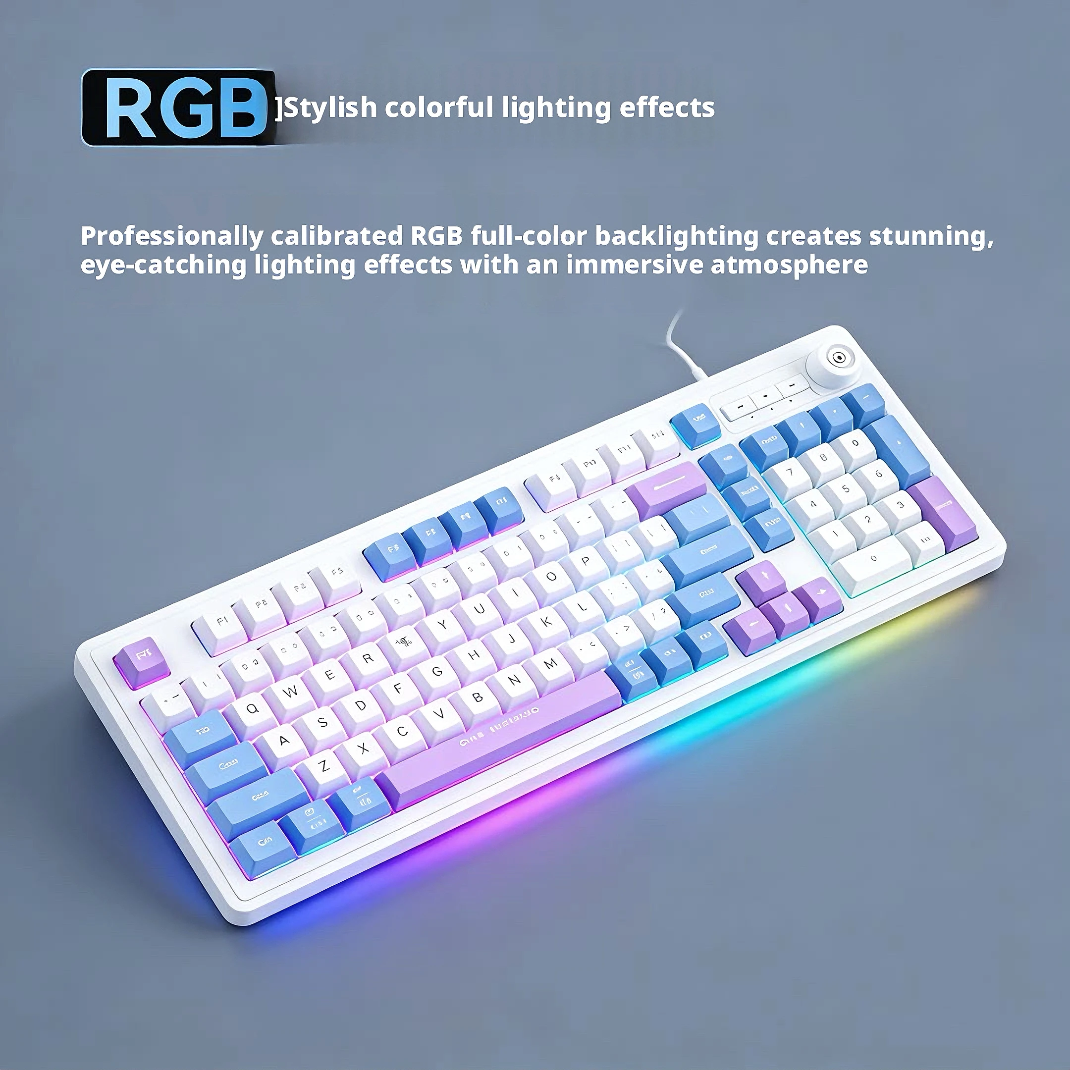 98키 유선 키보드 RGB 글로우 멀티미디어 컨트롤 노 - Gaming Keyboard No Noise 리뷰 및 가격