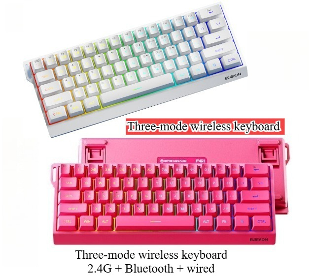 61키 무선 미니 키보드 블루투스+2.4G 유선 키보드 - Gaming Keyboard No Noise 리뷰 및 가격