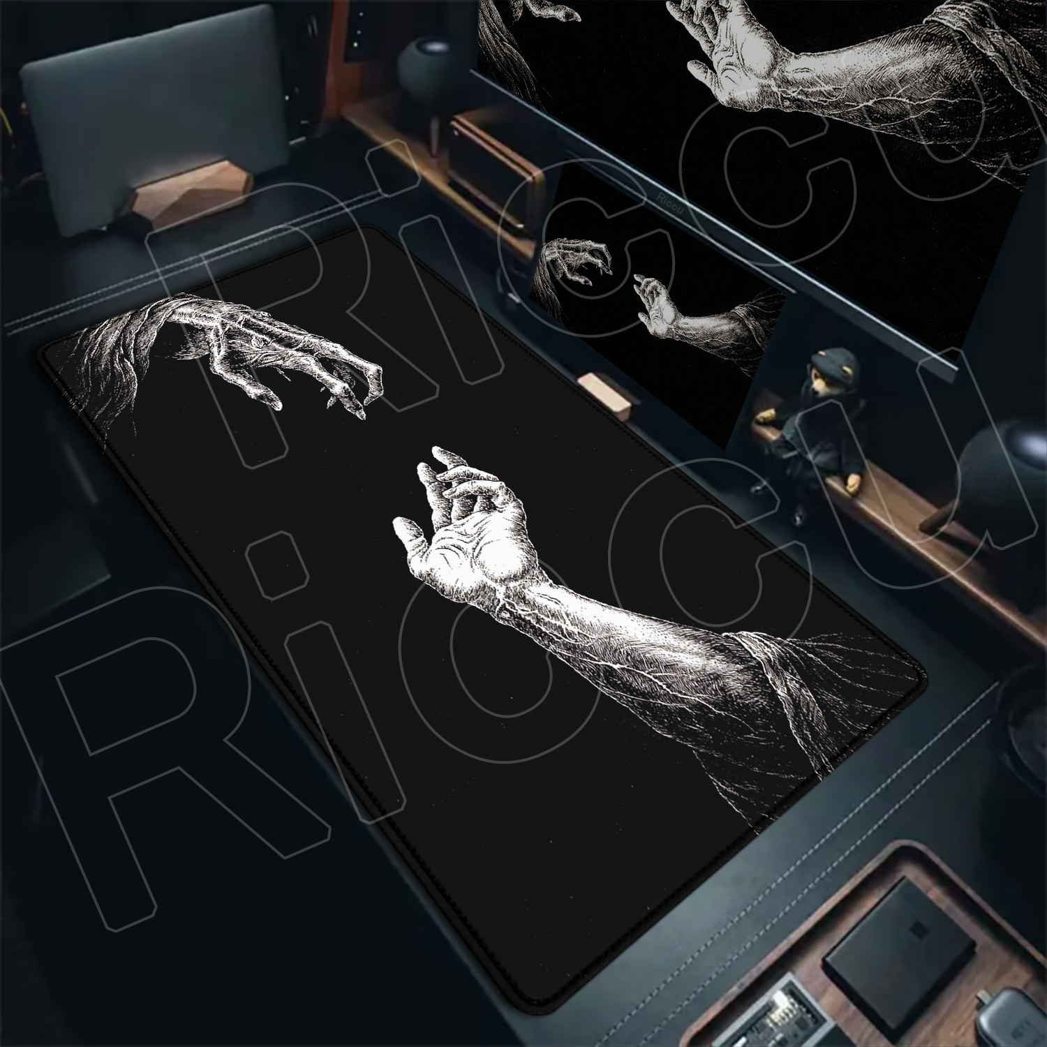 HD 대형 흑백 XXL 고딕 핸드 아트 마우스 패드 P - Gaming Keyboard Hand 리뷰 및 가격