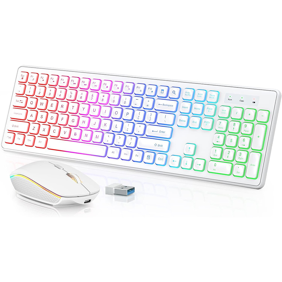 백라이트 무선 키보드 및 마우스, 조용한 라이트 업 키 - Gaming Keyboard That Is Quiet 리뷰 및 가격