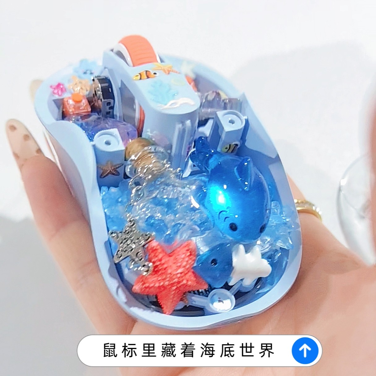 고래/불가사리 수제 투명 3D 마우스 바다 테마 무선  - Keyboard Gaming Transparent 리뷰 및 가격